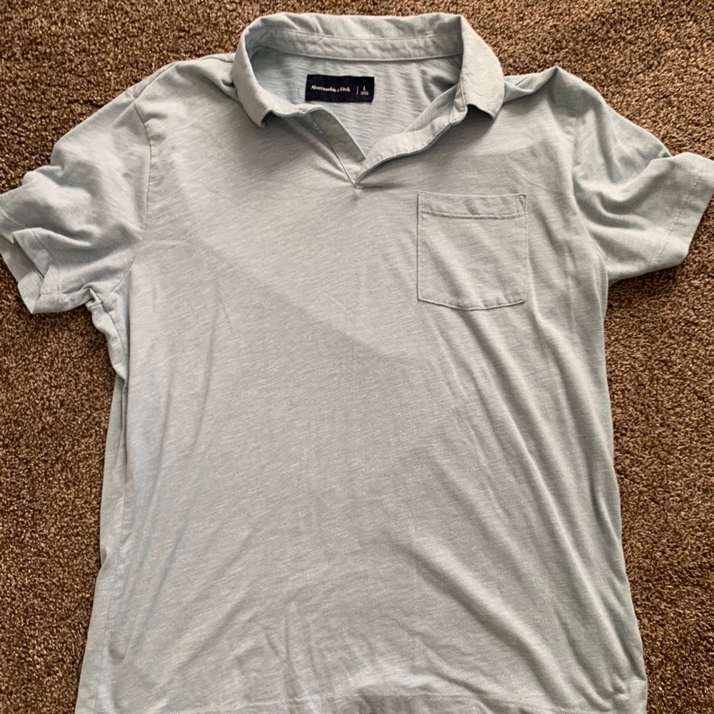 Blue A&F polo